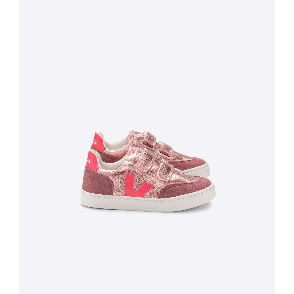 Veja V-12 CHROMEFREE Schoenen Kinderen Roze | BE 747ZUT